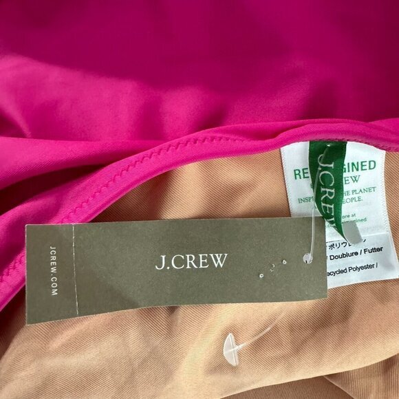 J.‎ Crew Ruched One Shoulder Swim Dress Womens Size 22 Fuchsia Pink NWT SW-1993 - Picture 6 of 13